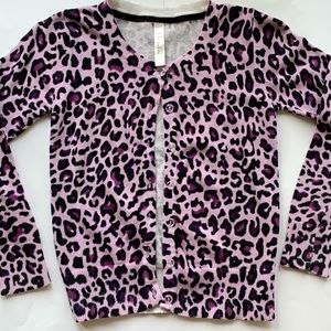 Cherokee Purple Leopard Print Girls Sweater 🐆